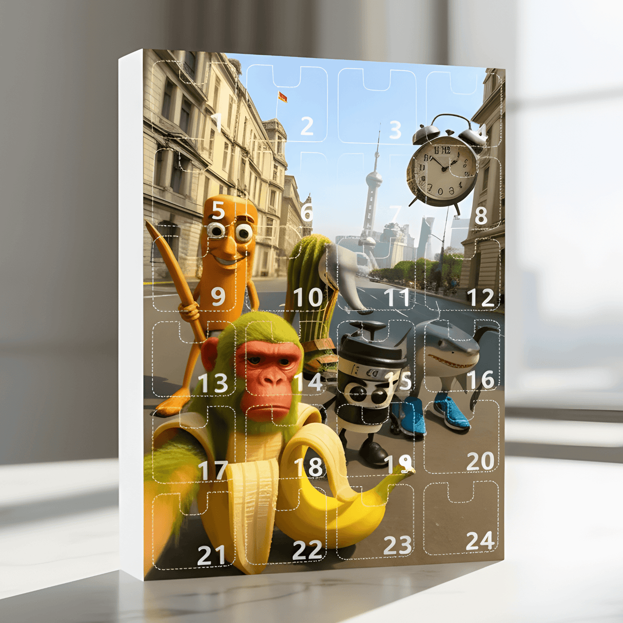 BrainFest – 2D Italian MindRot Characters Adventskalender med 24 Lekfulla Figuriner i 1/6-Skala för Julnedräkning