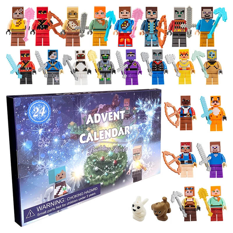 MiniCraft - Adventskalender med 24 Dagars Nedräkning och Actionfigurer