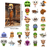 BrainFest – 2D Italian MindRot Characters Adventskalender med 24 Lekfulla Figuriner i 1/6-Skala för Julnedräkning