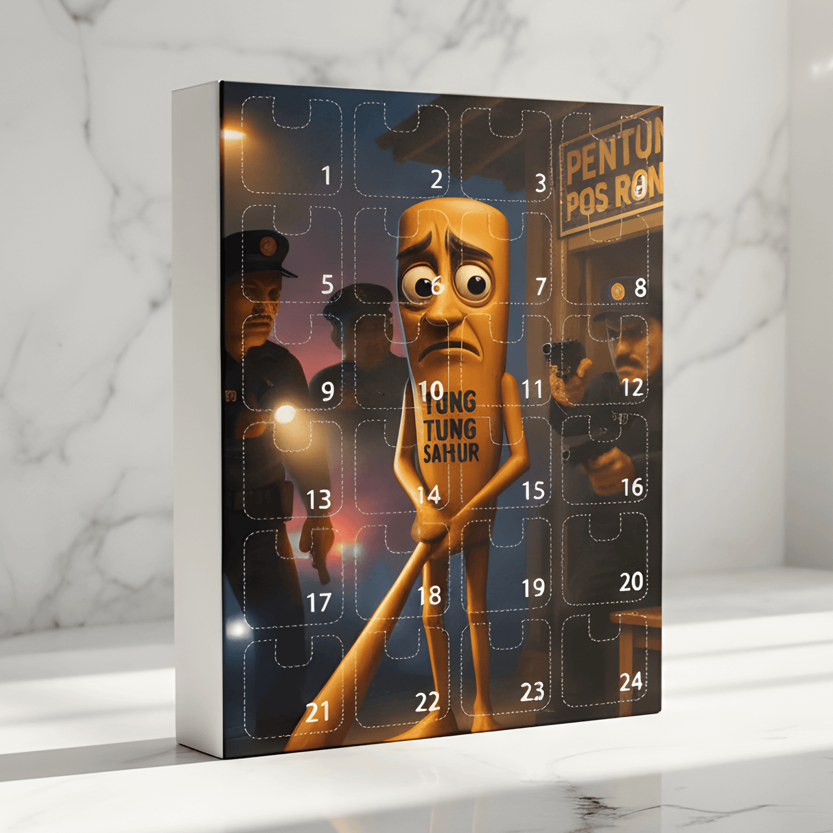 BrainFest – 2D Italian MindRot Characters Adventskalender med 24 Lekfulla Figuriner i 1/6-Skala för Julnedräkning