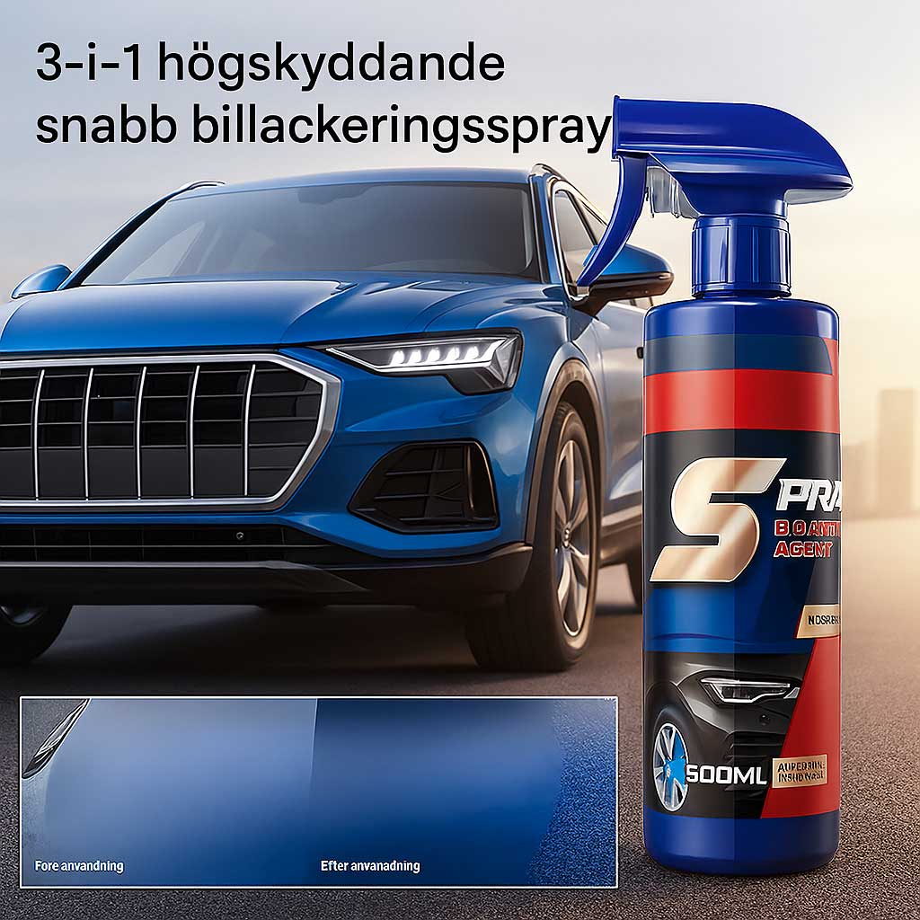 ShineGuard - Bilkeramisk Lackskydd Spray 500ml | 3-i-1 Rengöring, Reporreparation & Vaxliknande Skydd